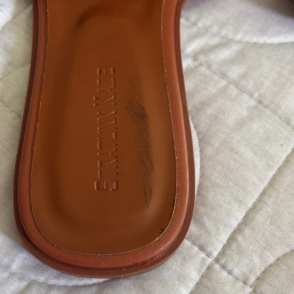 Elegant Tan Leather Sandals - Picture 7 of 7